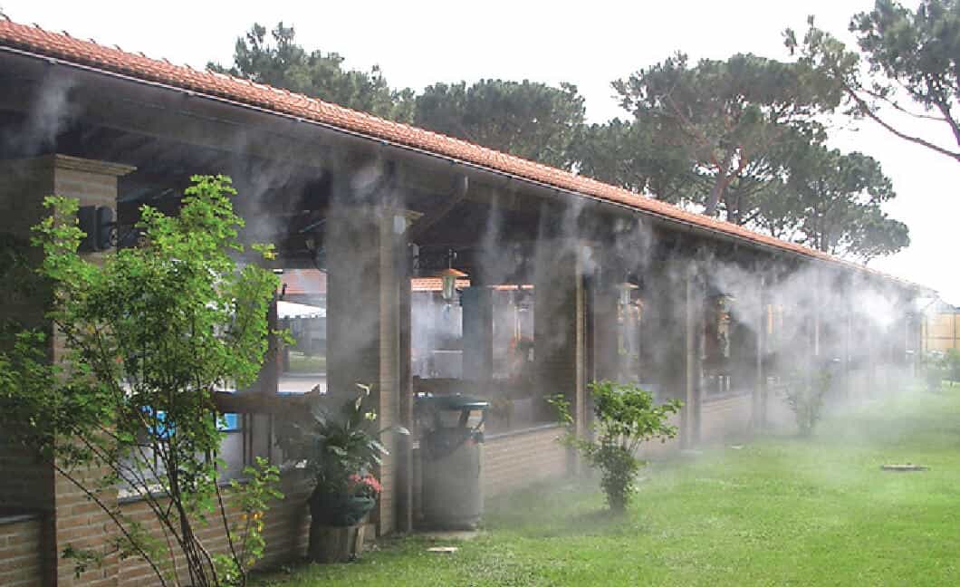 Impianto di nebulizzazione Tecnocooling Evolution Time per esterno abitazione