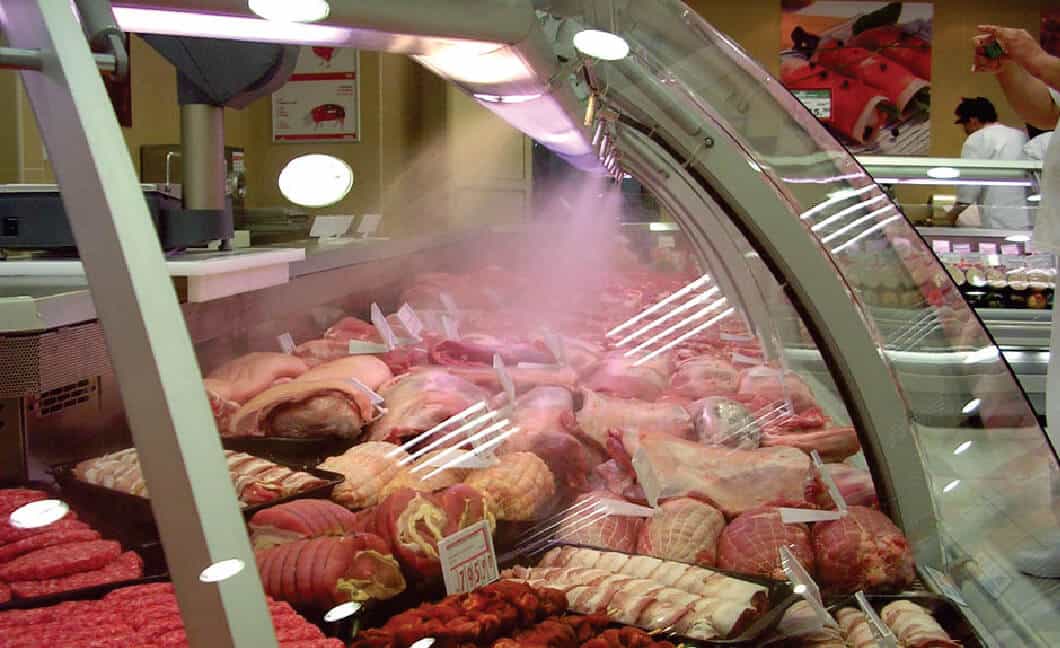 Impianto di nebulizzazione Tecnocooling Premium Time per umidificazione carne