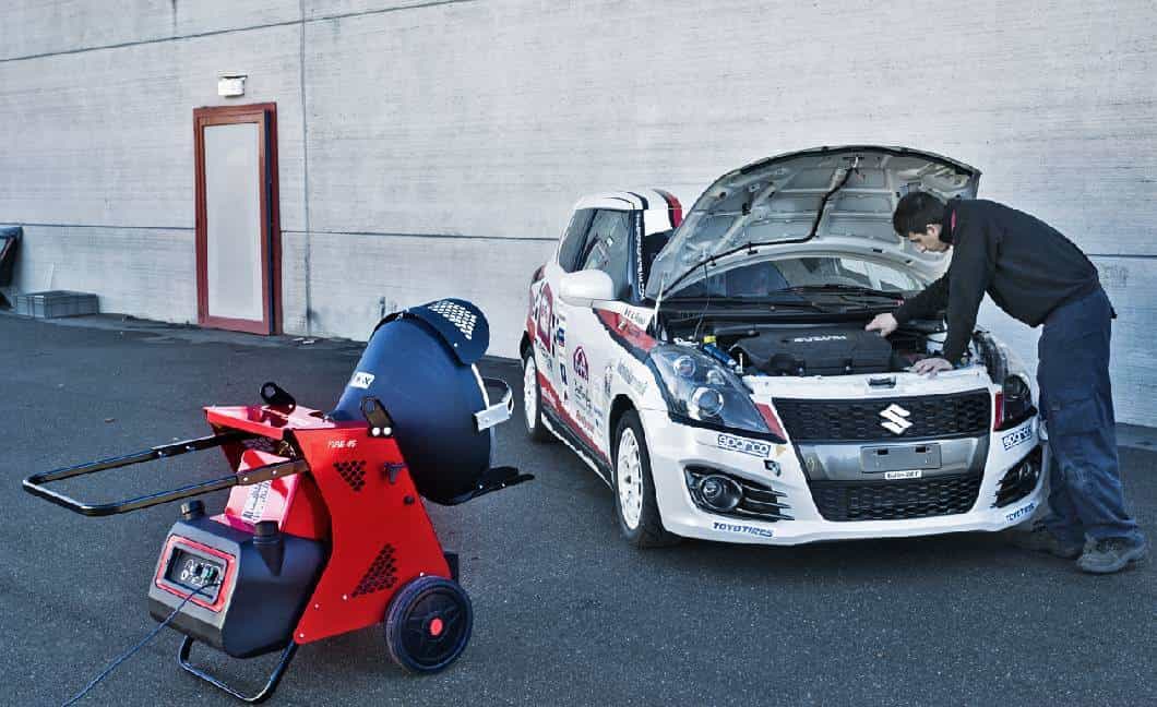 Riscaldatore Biemmedue Fire a gasolio in officina auto