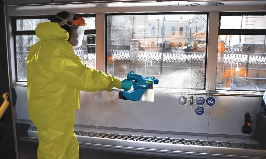 Sanificante spray Fimap E-Spray Electrostatic sanificazione treno