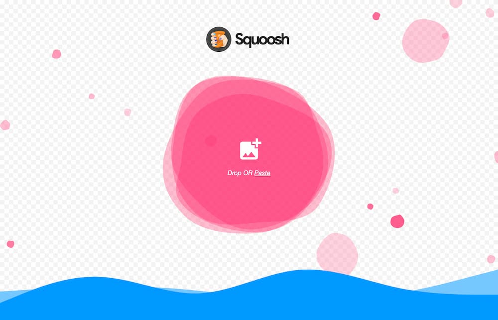 Squoosh allows you to to adjust the pixel size, so upload a huge image, and download an optimised image.