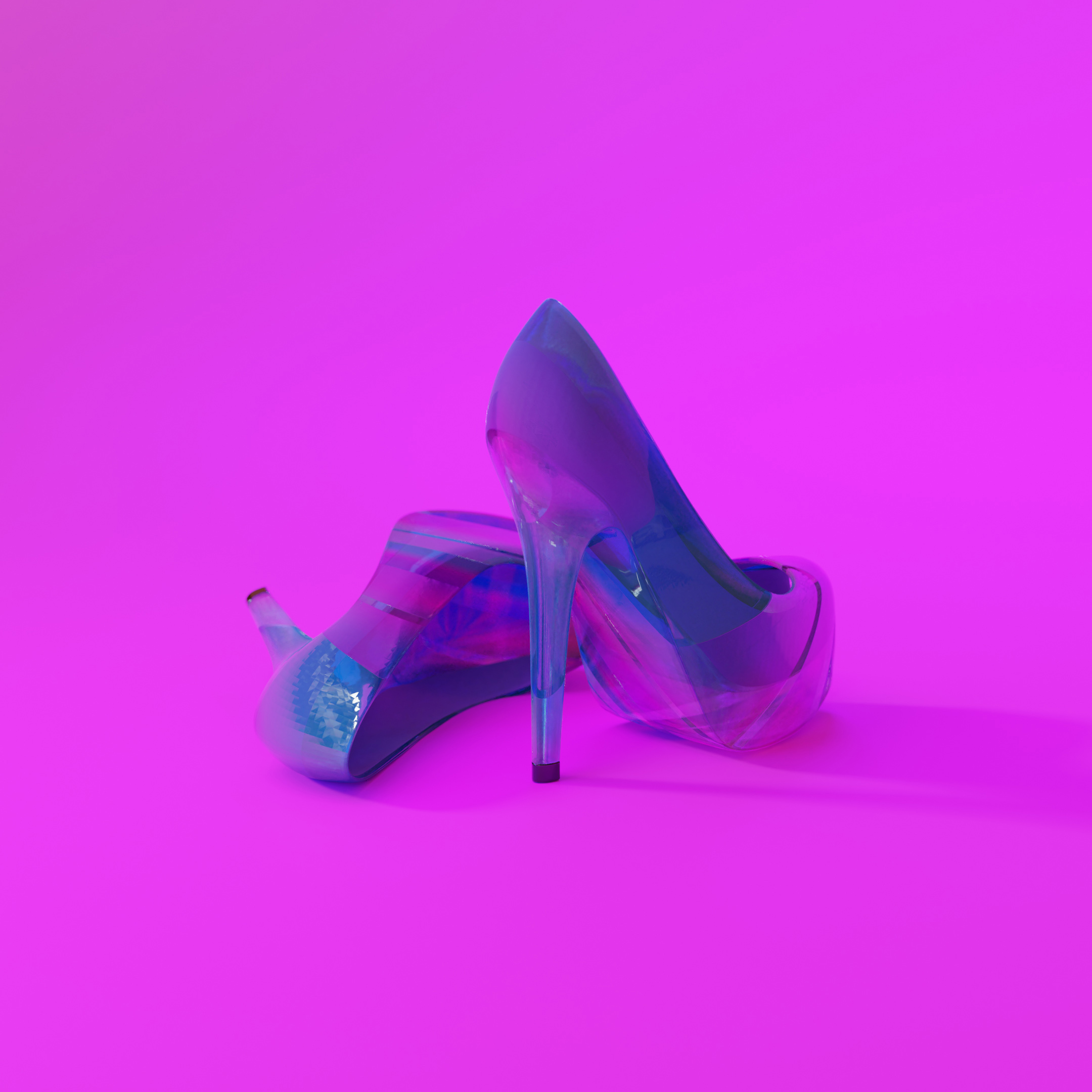 shiny high heels