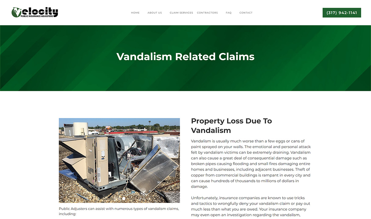 Vandalism Insurance Claims Velocity Public Insurance Adjusters