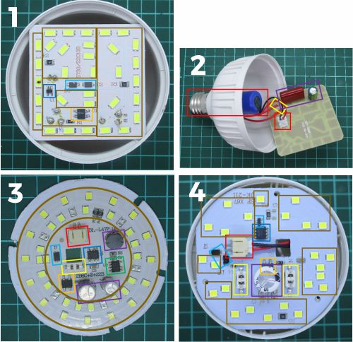Modul-modul pada rangkaian lampu emergency led bohlam