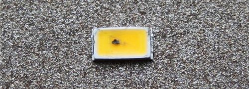 LED chip terbakar