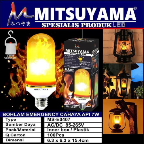 lampu emergency mitsuyama API MS-0407
