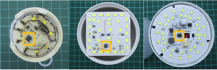 Melepas dioda lampu led sebelum dipasang pcb baru