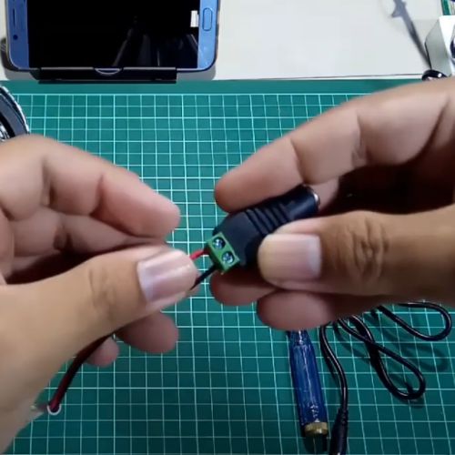 cara menyambung adaptor ke led strip