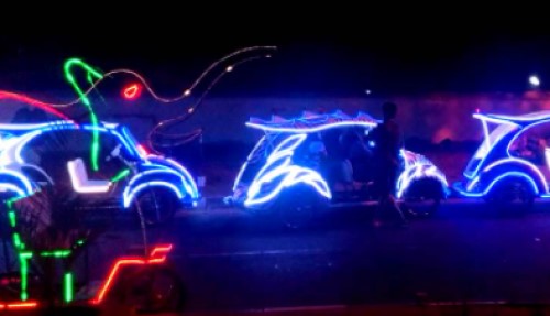 penggunaan LED neon flex outdoor odong-odong