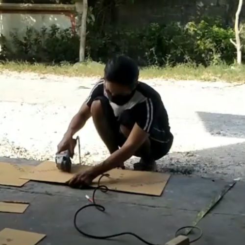Langkah membuat logo dari neon flex tradisional
