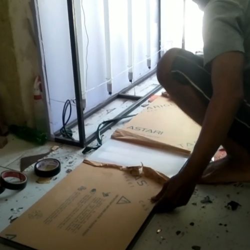 Langkah membuat logo dari neon flex tradisional