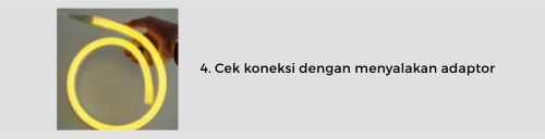 Langkah menggunakan soket power untuk led neon flex