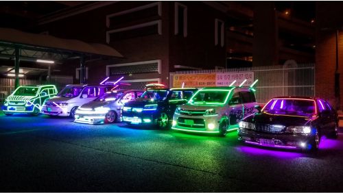 modifikasi mobil menggunakan led neonflex