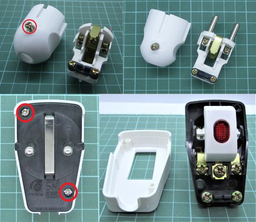 membongkar AC power plug