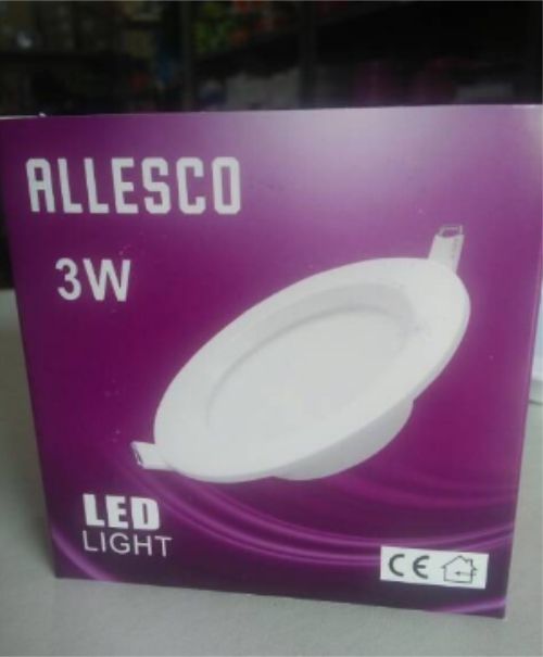 Gambar lampu panel merk Allesco bulat 3 Watt