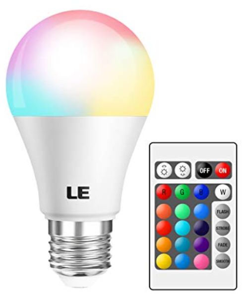 Gambar smart bulb dengan banyak warna dalam satu lampu
