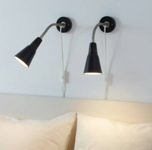 Gambar lampu ikea Kvart yang dipakai untuk lampu tidur