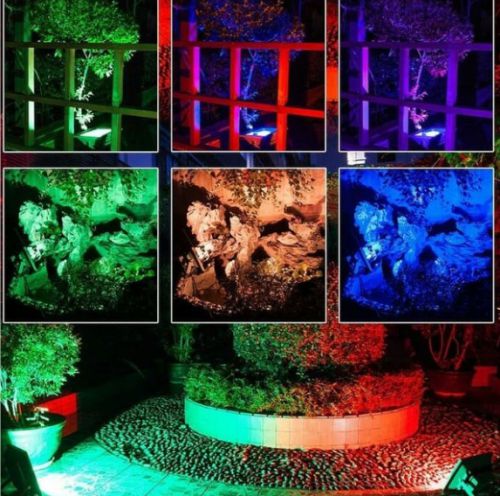 Gambar lampu taman warna-warni