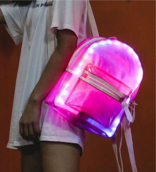 Gambar tas dengan lampu neon flex