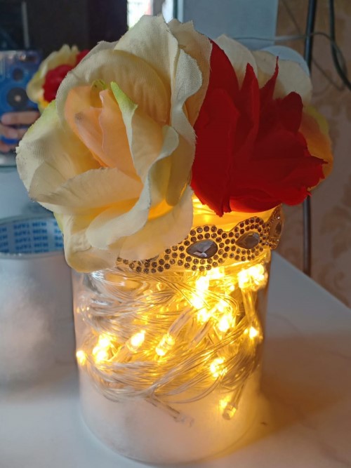 Hasil DIY lampu tidur dari lampu TUMBLR