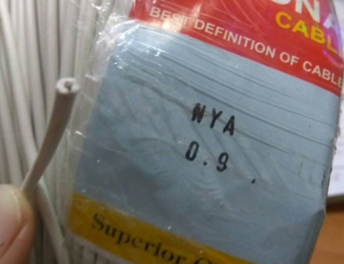 Gambar kabel tunggal diameter 0,9 mm