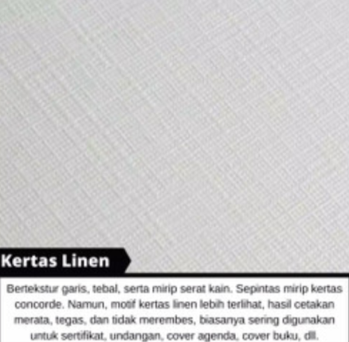 Kertas linen adalah