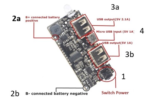 Bagian PCB untuk power bank
