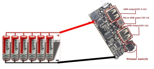 cara menghubungkan baterai dan pcb powerbank