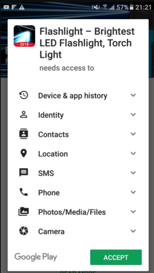 aplikasi senter pada playstore