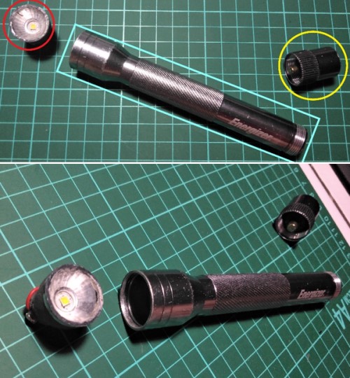 Bagian pada senter LED