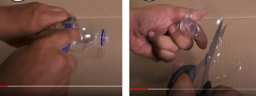 Menggunakan botol bekas sebagai casing DIY senter