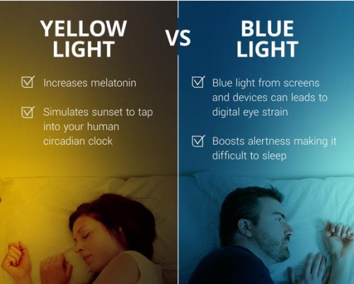 Yellow Light VS Blue Light