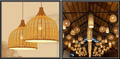 Rotan untuk bahan lampu gantung