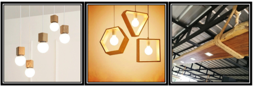 Bahan kayu untuk lampu gantung