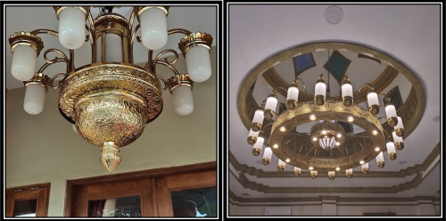 Kuningan jadi bahan favorit untuk lampu gantung