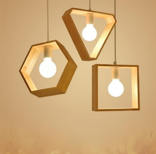 lampu gantung kayu simple