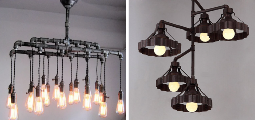Chandelier tema industrial