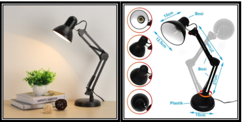 Lampu dengan tiang fleksibel