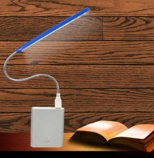 Lampu belajar cas dengan tangkai fleksibel