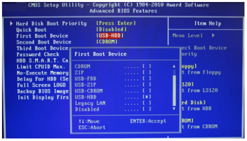 contoh tampilan bios
