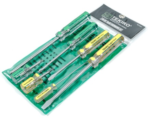In line color screwdriver set 7 pcs tekiro