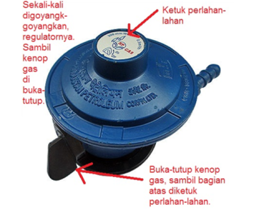 Ciri regulator rusak gas tidak mengalir