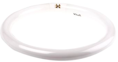Dudukan lampu neon bulat
