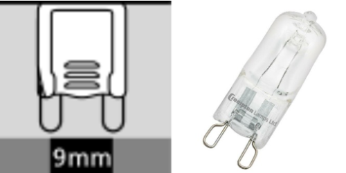 Fitting halogen G9