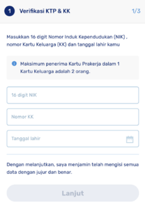 Langkah Mendaftar Pra Kerja