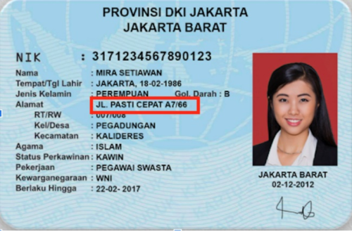 Alamat sesuai KTP