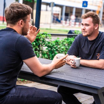 CleverMellow coffee outside