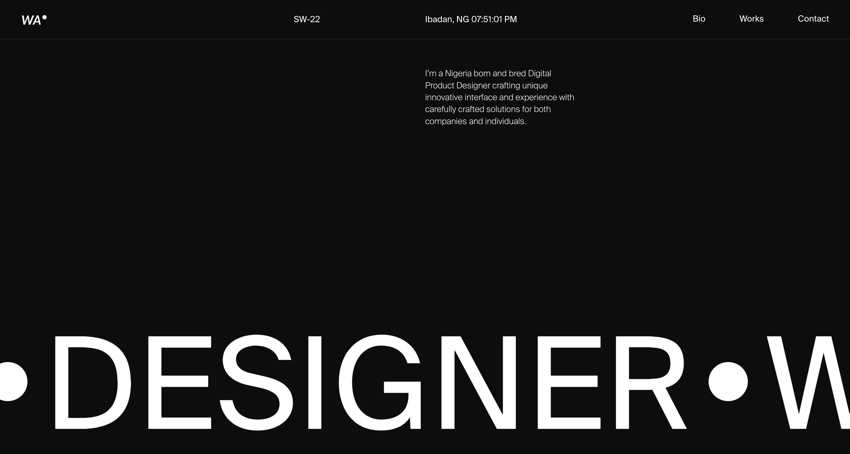 The W—A Creative Portfolio Template