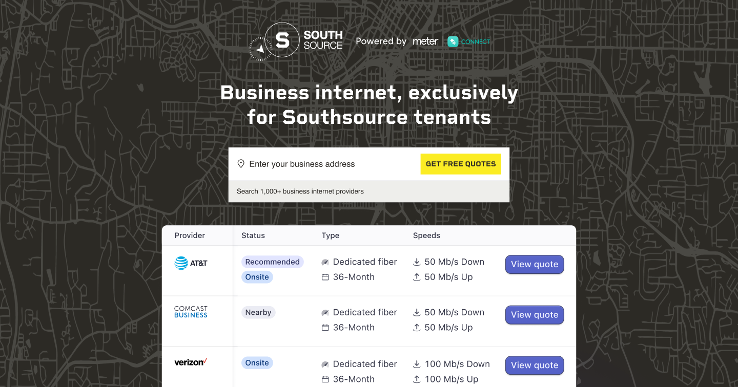 Business exclusively for Southsource tenants