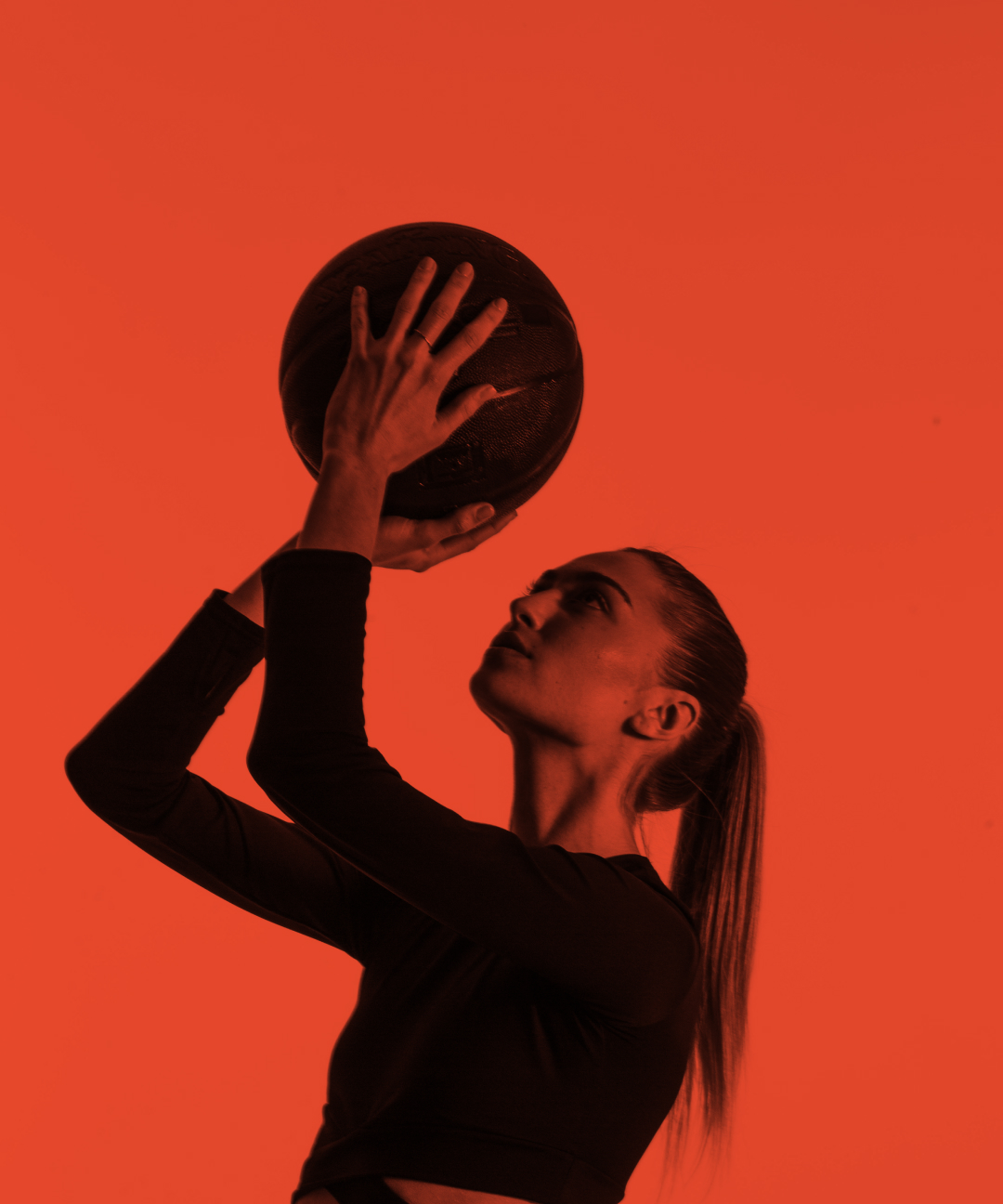Athlete playing basketball